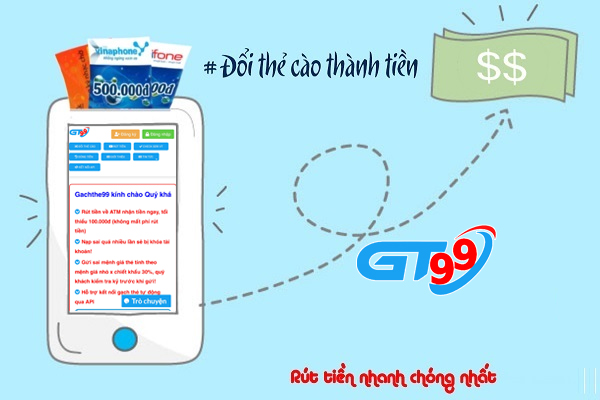 đổi thẻ cào thành tiền mặt